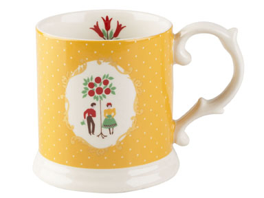 Becher - Folk - gelb