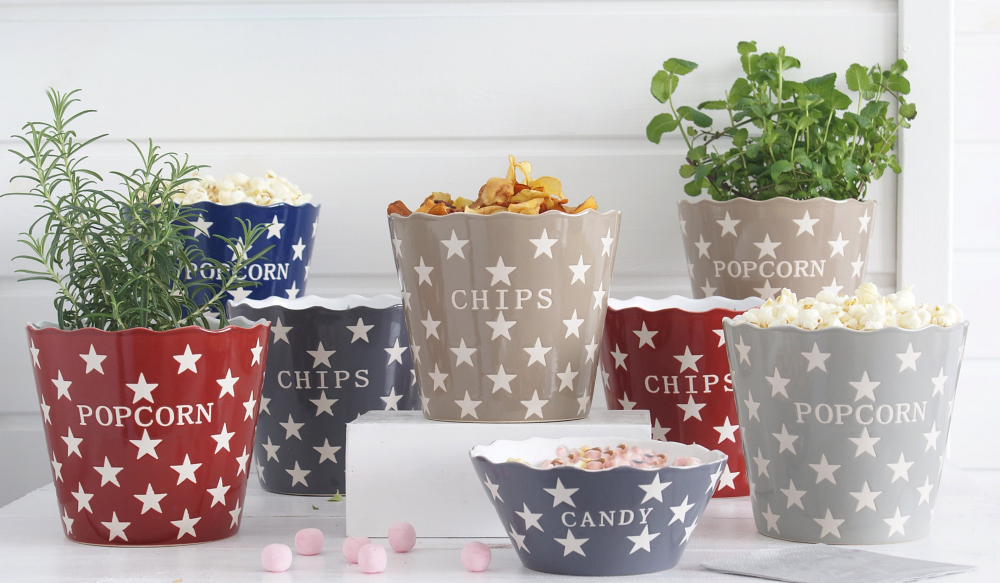 Schüssel für Chips - in orange