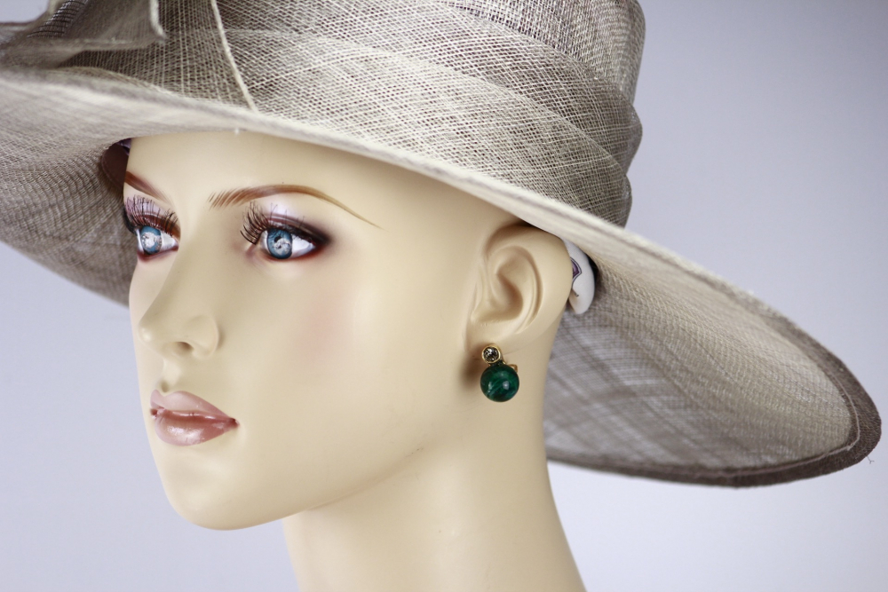 Perle mit Chaton - grün