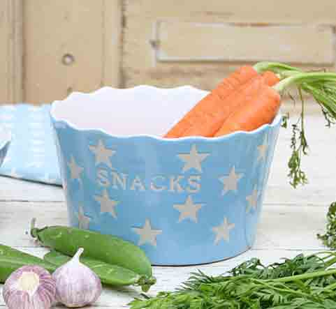 Snacks - fröhlich aufbewahrt - in orange