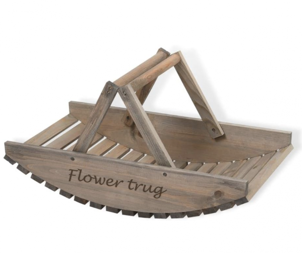 Blumenpflückkorb aus Holz