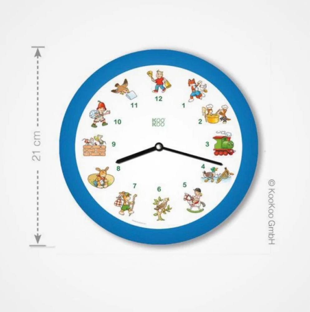 KOOKOO KinderLieder Wanduhr in grün