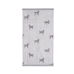 grauer Labrador auf Streife- Badehandtuch