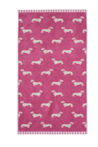 Handtuch Dackel in pink
