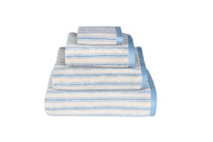 Waschlappen mit hellblauen Streifen