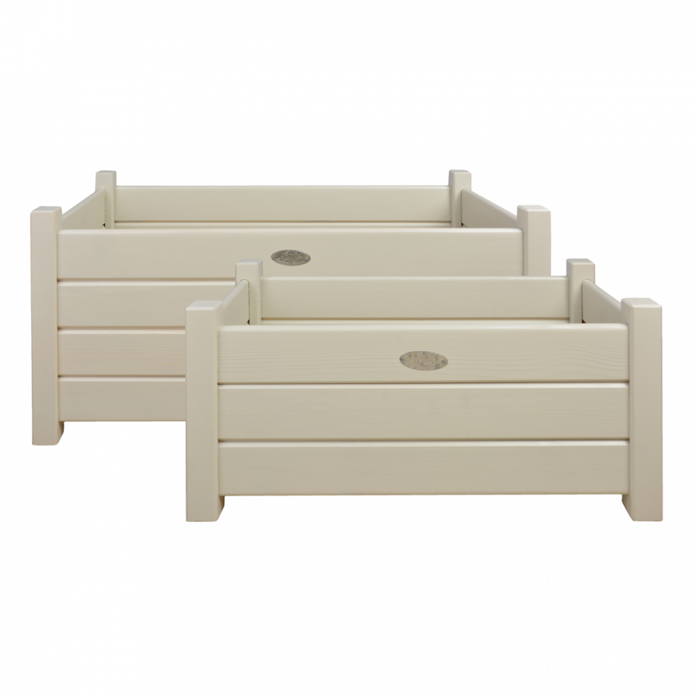 Pflanzkübel rechteckig in weiß