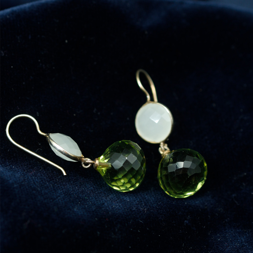 Green Amethyst meets milky Chalcedon