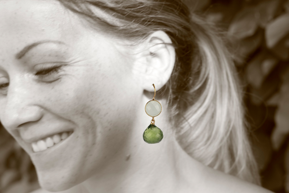 Green Amethyst meets milky Chalcedon