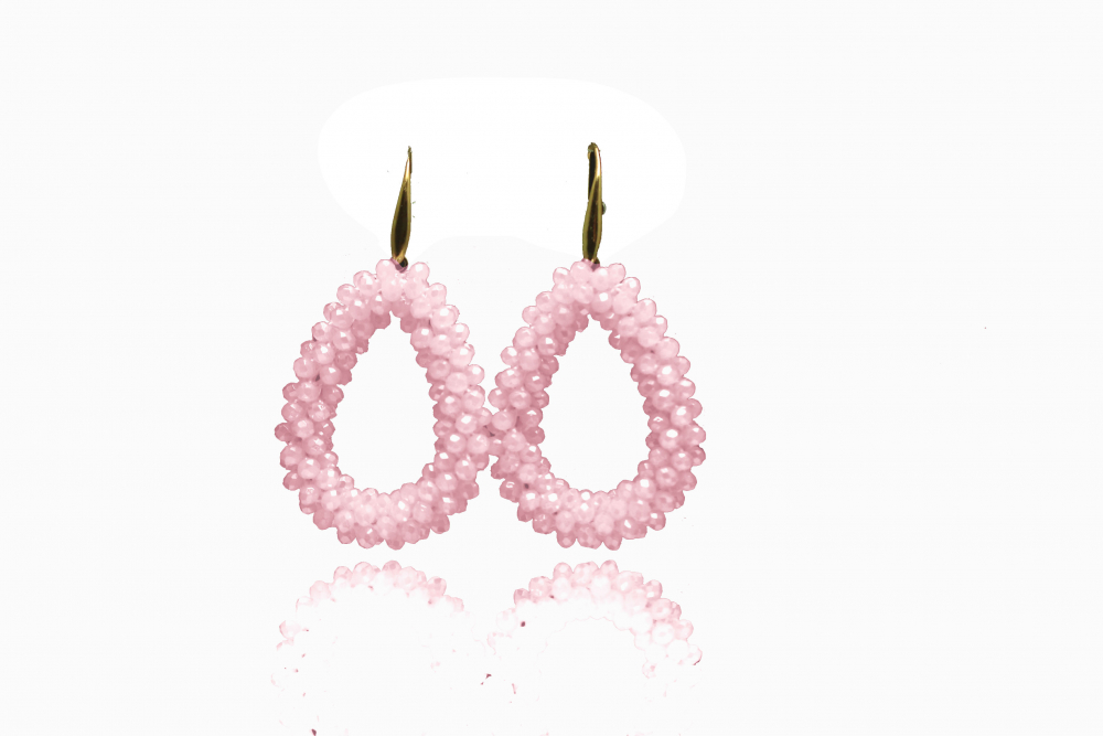 Glitzernde Tropfen in rosa