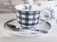 Teetasse kariert - Indigo