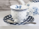 Teetasse Punkte - Indigo
