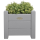 2er Set - Rechteckige Pflanzkübel in Grau
