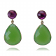 Ohrring - Violett trifft auf Grün..