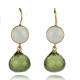 Green Amethyst meets milky Chalcedon