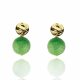 Schlangenlederohrringe in gold und apfelgrün
