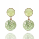 Schlangenlederohrringe in zartem Grün