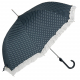 diverse Regenschirme mit Punkten und Rüschen