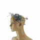 Fascinator - graue mit Feder