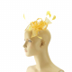 Fascinator - gelb mit Federn