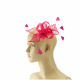 Fascinator - pink mit Feder