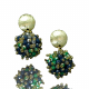 Elegante Blau-Grüne Ohrringe mit Kugelanhängern - Ein Blickfang für jeden Anlass