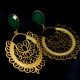 Orientalisch inspirierte Ohrringe in grün und gold