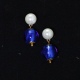 Eleganz in Blau: Ohrringe mit Muranoglas und schimmerndem Acryl