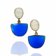 Romantische Ohrringe mit Blue Chalcedon und Mondstein – Ein Hauch von Eleganz