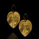 Vergoldete Blätter-Ohrringe mit schwarzem Onyx – Eine Hommage an die Schönheit der Natur