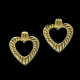 Vergoldete Herz-Ohrringe aus Messing – Ein Sinnbild der Liebe in funkelndem Gold