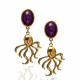 Faszinierende Oktopus-Ohrringe mit Amethyst – Ein Hauch von Meeresmagie