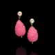 Zauberhafte Ohrringe in Pink mit floralen Mustern und Perlen-Optik. Ein romantisches Statement für besondere Anlässe – exklusiv bei Beauregard.