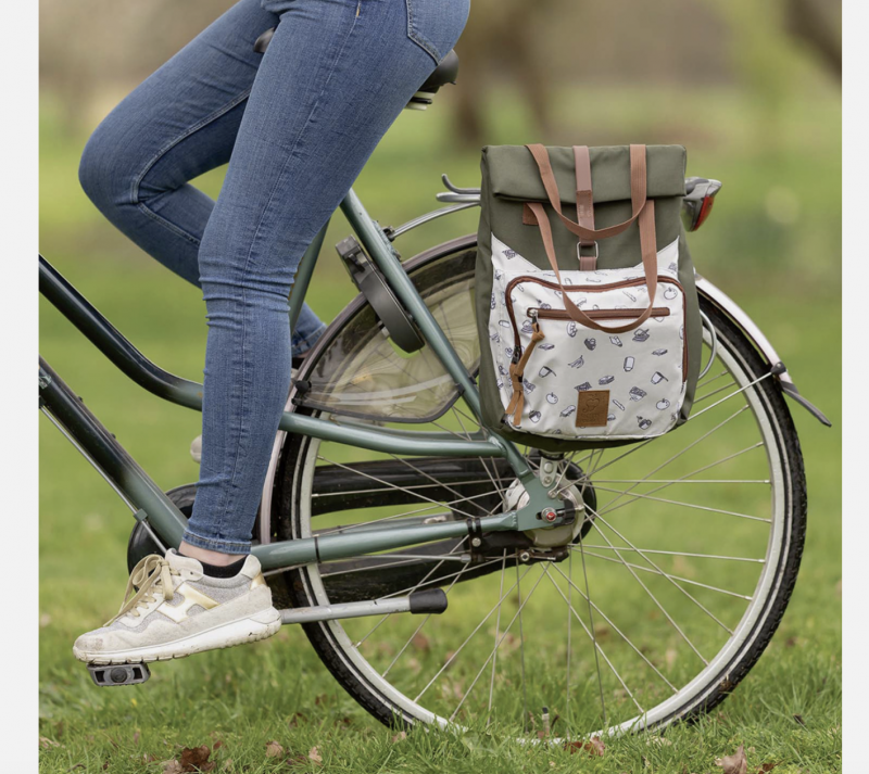 Fahrradtasche mit Gepäckhalterung und Picknick Zubehör für 2 Personen 15-teilig