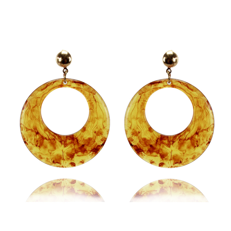 Bernsteinfarbene Creolen