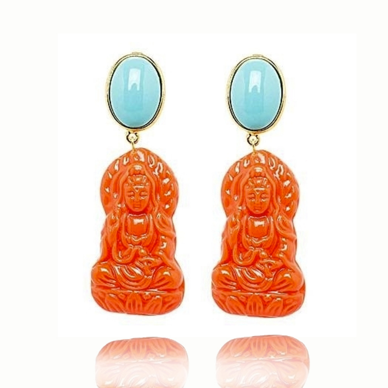 Türkis - oranger Buddha