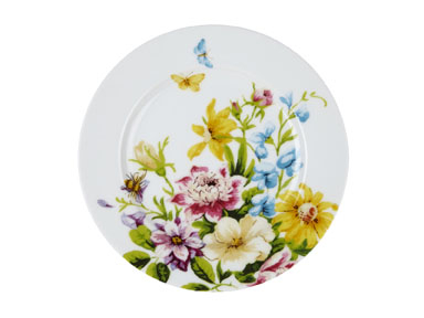 Frühstücksteller - English Garden - white