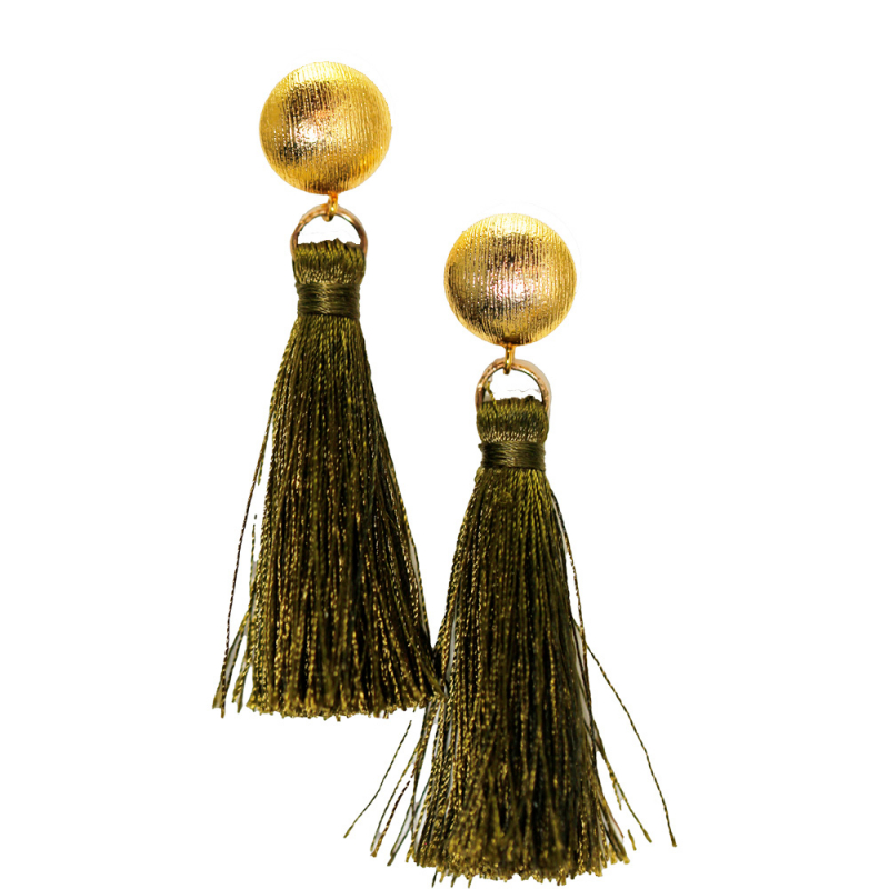 Herbstlicher Quasten-Ohrring