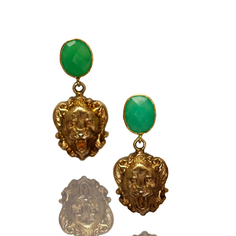 Majestätische Löwenkopf-Ohrringe