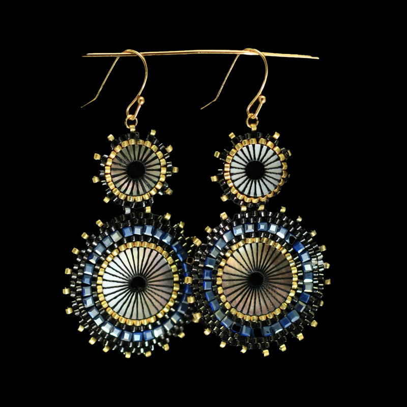 Mystischer Sonnenglanz – Ohrringe mit filigraner Struktur