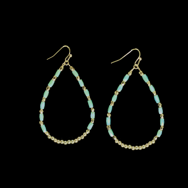 Zarte Tropfen – Elegante Ohrringe in zartem blaugrün