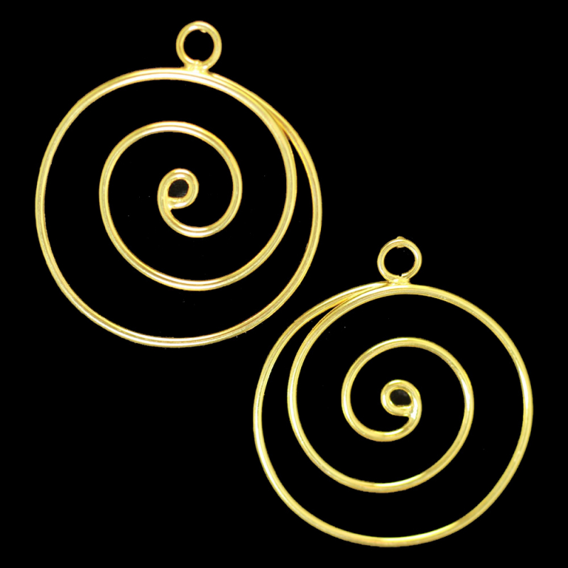 Zeitlose Eleganz in Spiralform – Vergoldete Messing-Ohrringe