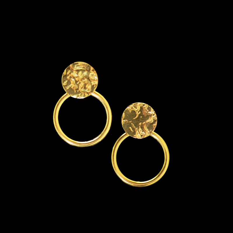 Zeitlose Kreise – Vergoldete Messing-Ohrringe für jeden Anlass