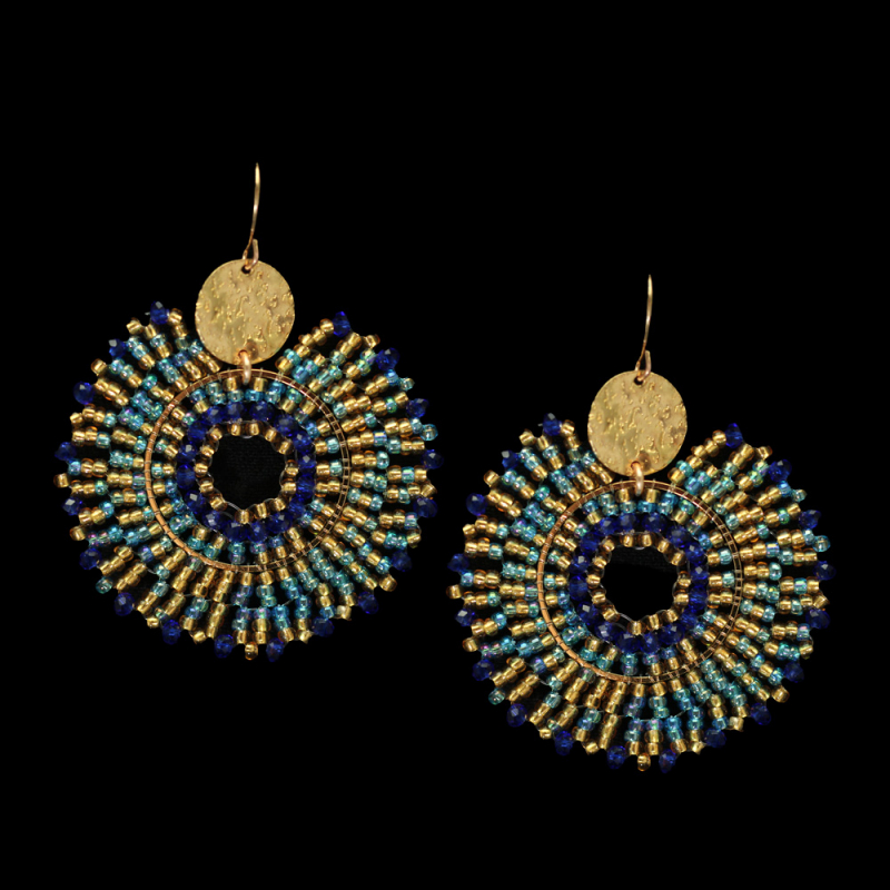 Funkelnde Harmonie aus Blau und Gold – Ein Hauch von Exotik